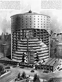 Londons Prints: To solve Londons car-garaging problem? A skyscraper Park