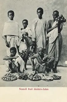 Sellers Prints: Somali Fruit Traders - Aden, Yemen