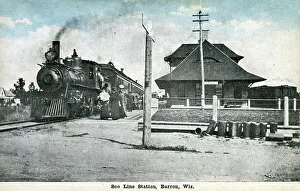 Locomtive Prints: Soo Line Railway Station, Barron, Wisconsin, USA