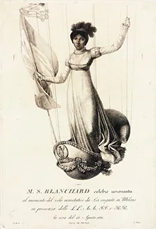 1811 Gallery: Sophie Blanchard in balloon ascent, Milan