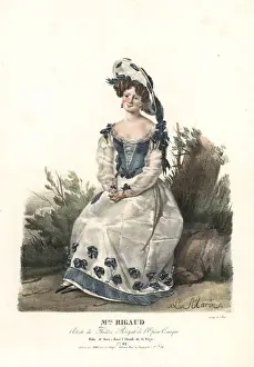 Lopera Prints: Soprano Madame Rigaud as Ines in L Alcalde de la Vega, 1824