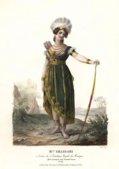 Mademoiselle Collection: Soprano opera singer Mlle. Grassari as Amazili