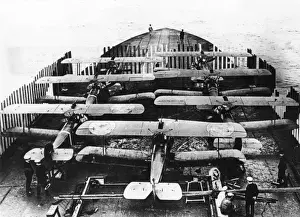 Sopwith aircraft on deck HMS Furious, WW1
