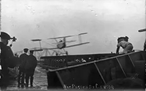 Sopwith Pup taking-off from a ship