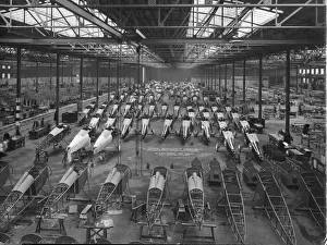 Sopwith Snipe and Salamander fuselages in the Ham works