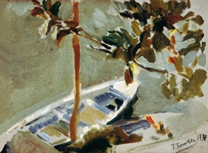 Guipuzcoa Collection: SOROLLA, Joaqu�(1863-1923). Txalupa zutoin bati