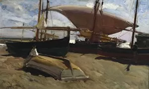 Joaqu Collection: SOROLLA, Joaqu�(1863-1923). Boats on the Sand