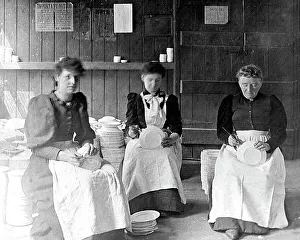 Sorting Prints: Sorting pottery in a pottery factory