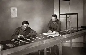Sorting and weighing diamonds, Kimberley, South Africa
