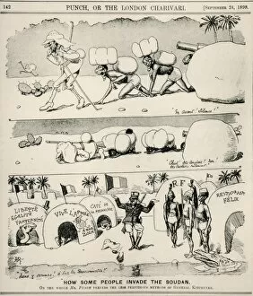 Marchand Gallery: Soudan, Fashoda conflict. Magazine Punch, 1898