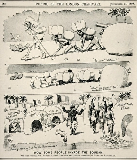 Fashoda Gallery: Soudan, Fashoda conflict. Magazine Punch, 1898