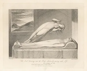 Resurrection Prints: The Soul hovering over the Body reluctantly parting with Life