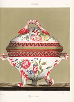 Tulip Gallery: Soup dish or soupiere from Sceaux, Paris