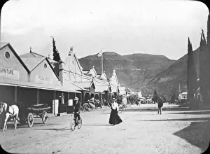 Cyclist Prints: South Africa Cape Colony - Graaff Reinet Street