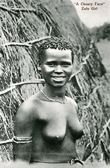 South Africa - Native Zulu Girl in Traditional Dress