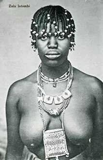 Zulu Gallery: South Africa - Native Zulu Girl in Traditional Dress