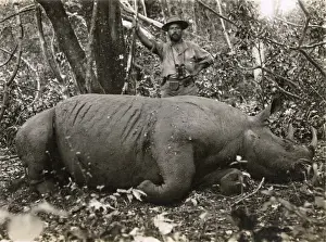 Rhinos Prints: South Africa - Rhino Hunt - Ladislas Radzivill