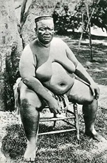 South Africa - A Zulu Chief in Traditional Dress