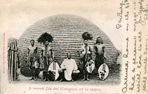 Zulu Prints: South Africa - Zulu Chief Tshingwayo & Adjutants