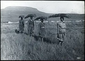 Kwazulu Prints: South Africa - Zulu Women Carrying Reeds