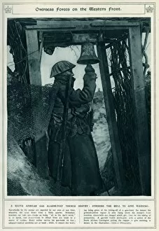 Alert Gallery: South African gas alarm post trench sentry, 1917