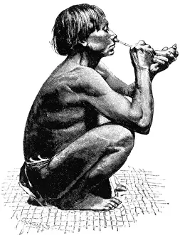 Squatting Prints: South American music: the nose flute