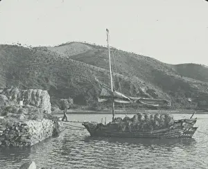 Junk Prints: South China - Junk - loading straw