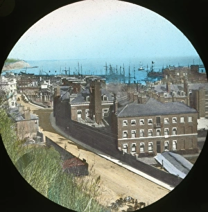 South Coast of England - Folkstone harbour from Battery Terr South Coast of England - Folkstone harbour from Battery Terr