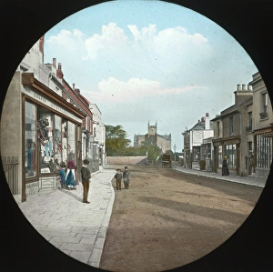 South Coast of England - Littlehampton Church and High Stree