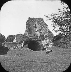 Pevensey Prints: South Coast of England - Pevensey Castle Interior