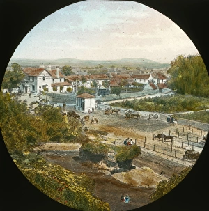 South Coast of England - Pevensey Village from castle South Coast of England - Pevensey Village from castle