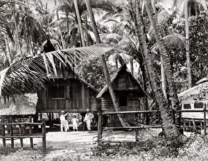 Singapore Prints: South East Asia - indigenous native dwelling Malay peninsula