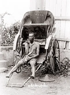 South East Asia - rickshaw puller Singapore