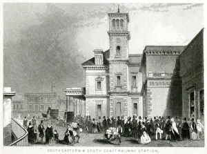 Commuters Prints: South Eastern & South Coast Railway Station - London Bridge
