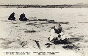 Korea Prints: South Korea - Joseon (Chosen, Choson) Province - Fishing