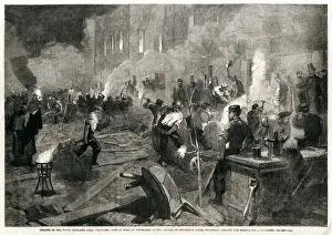Sep17 Prints: South Middlesex Rifles clearing ground at Burlington House
