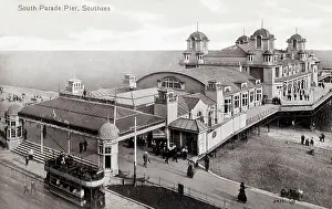 Seafront Prints: South Parade Pier, Southsea, Portsmouth, Hampshire Date: circa 1905