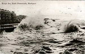 During Prints: South Promenade During Storm, Blackpool, Lancashire
