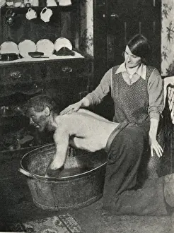 Wash Prints: South Wales miner washing