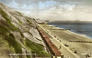 Thunder Prints: Southbourne Cliffs showing Isle of Wight