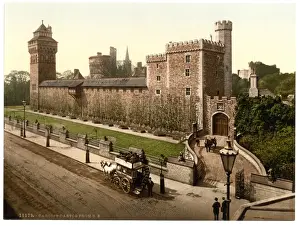 South East Prints: From the southeast, Cardiff Castle, Wales