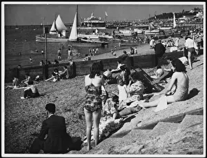 Trips Prints: Southend Beach 1950S