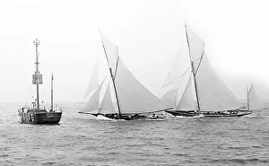 Lightship Prints: Southend Lightship and racing yachts