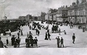 Metallic Prints: Southport, Merseyside - The Promenade - Aluminium postcard