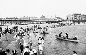 Southport Pier and South Lake early 1900s