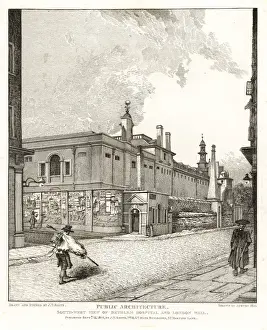 Lunatic Prints: Southwest view of Bethlem or Bedlam Hospital
