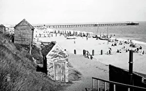 Southwold Prints: Southwold beach and pier, Victorian period