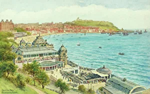 Spa building and South Bay, Scarborough, North Yorkshire