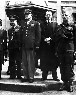 Commanding Prints: Spaatz, Carl, in 1940 ceremony -later Officer Commandin