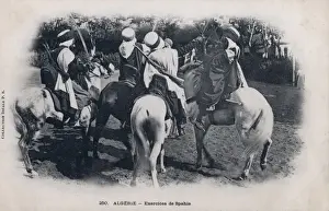 Cavalrymen Prints: Spahis exercising - Algeria